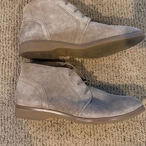 FrancoSarto Taupe Suede Booties